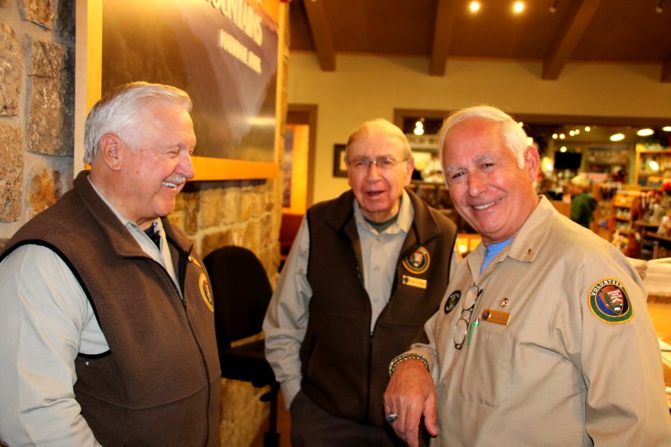Volunteers Wayne "Sarge" Wolfe, Merwyn Borders, and Pat Carbone