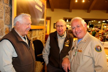 Volunteers Wayne "Sarge" Wolfe, Merwyn Borders, and Pat Carbone