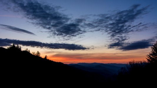 Oconaluftee Valley Overlook sunrise, April 2018--Thom McManus