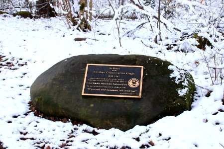 CCC memorial, Sugarlands Visitor Center, December 2017--Warren Bielenberg