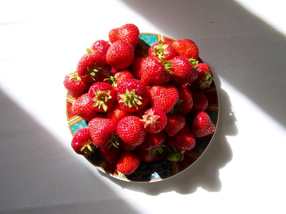 Red strawberries ripe fruit sweet