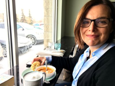 Cori Time in the Coffee Shop