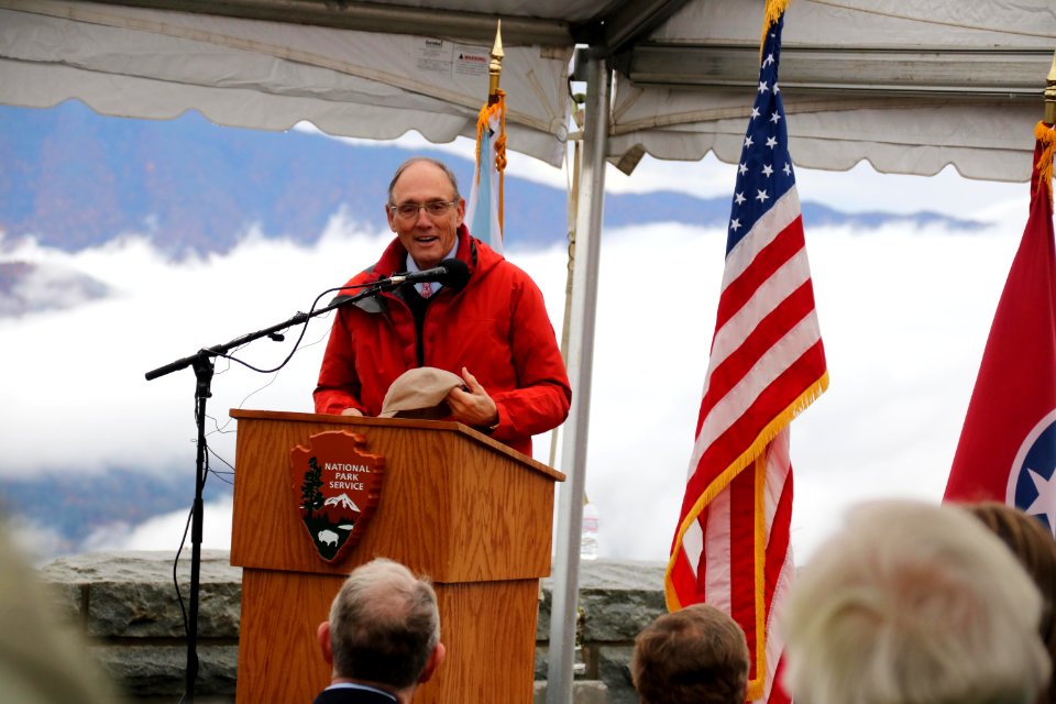 Congressman Phil Roe, Foothills Parkway Ribbon Cutting, November 9, 2018--Warren Bielenberg