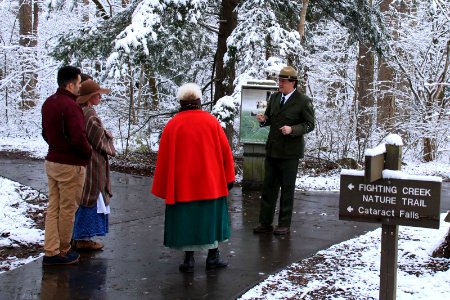 Practicing for Christmas Memories Walk, December 2017--Warren Bielenberg