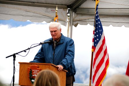 Congressman Jimmy Duncan, Foothills Parkway Ribbon Cutting, November 9, 2018--Warren Bielenberg