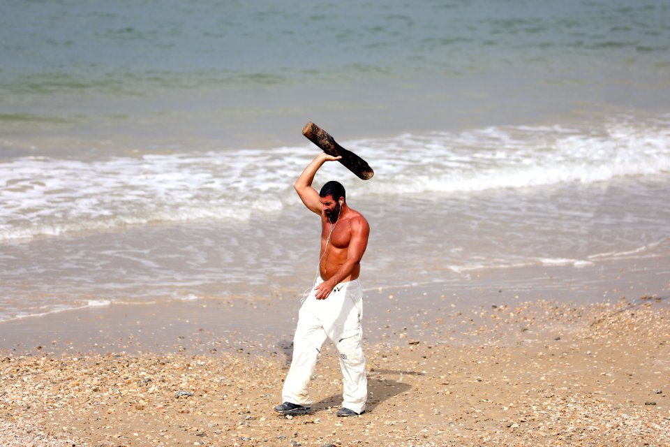 Walking on the beach
