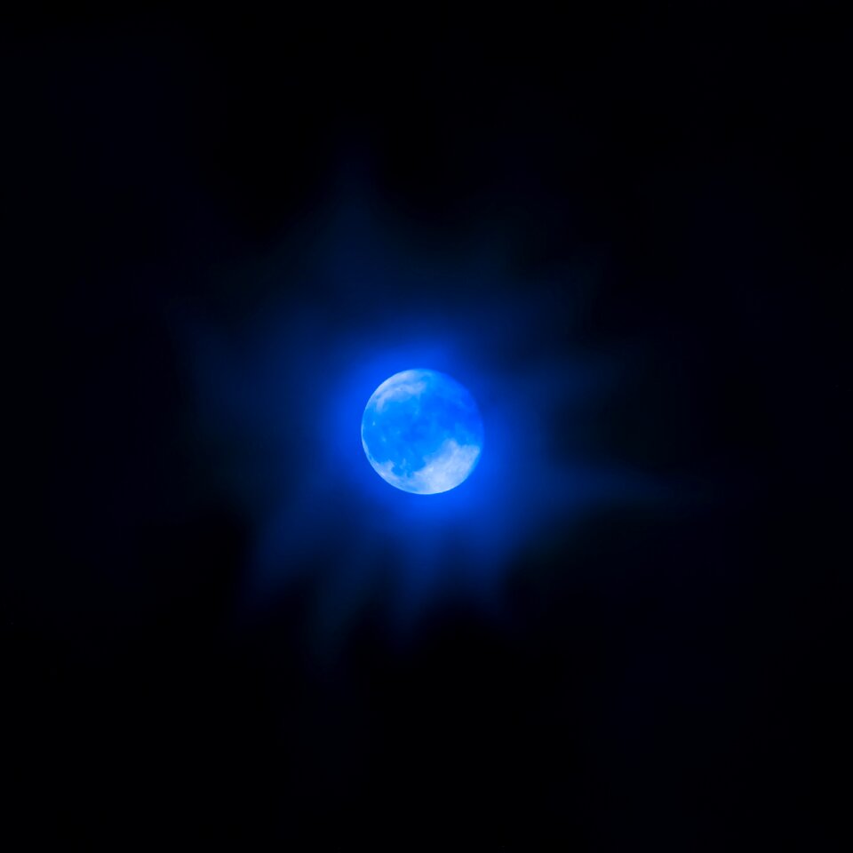 Sky black full moon