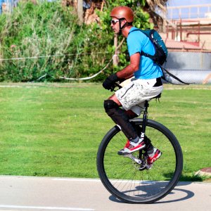 Unicycle rider photo