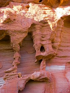 Red sandstone erosion texture priorat