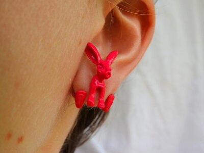 Jewelry rabbit pink