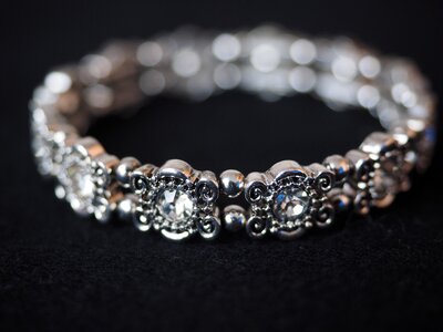 Silver diamonds gems