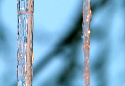 Icicle macro photo