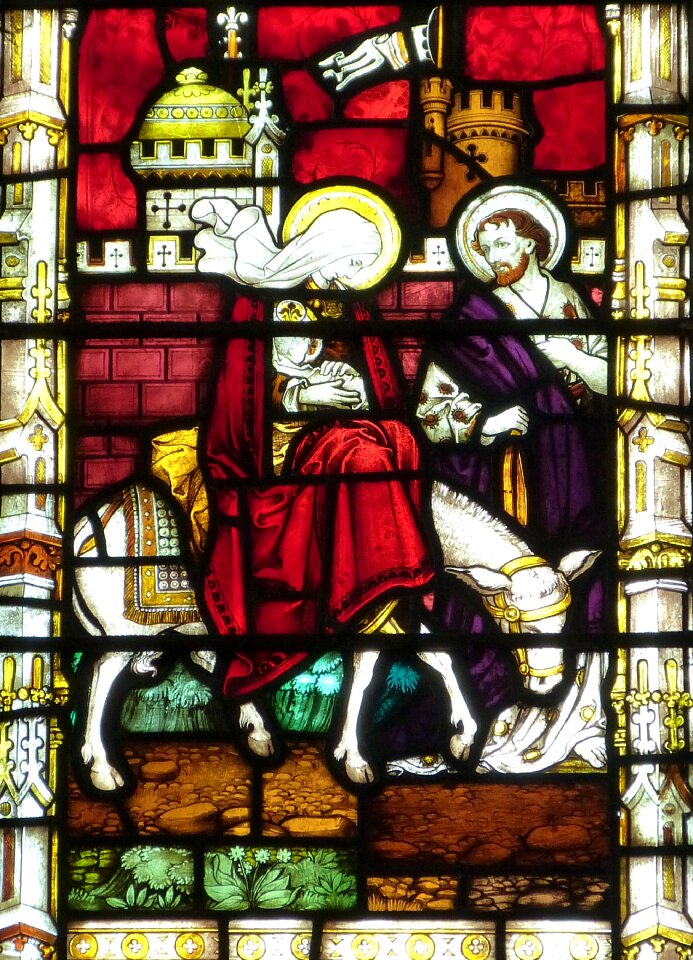 Stained glass old window faith