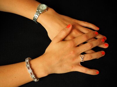 Finger ring silver love photo