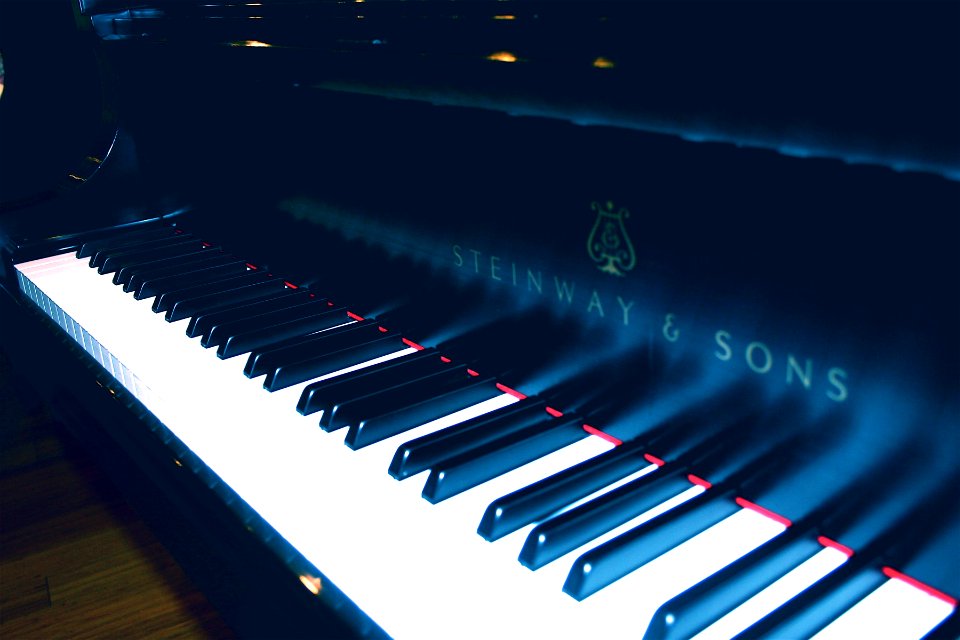 Blue Neon Piano