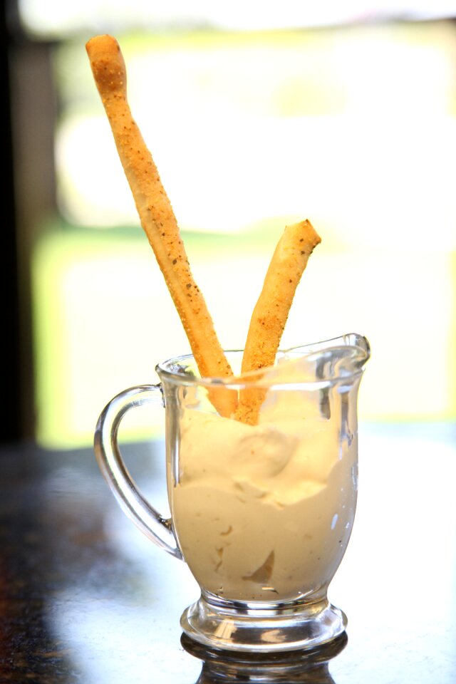 Bread baguette dipping sauce