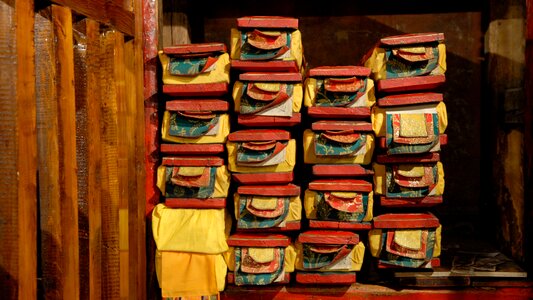 Bookcase monastery tibet