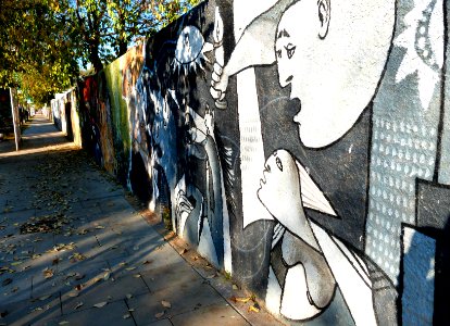 A decorated sidewalk
