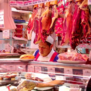 Madrid meat shop photo