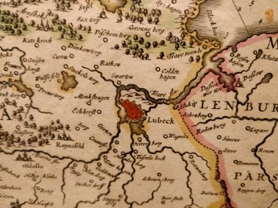 Map of Luebeck by Mercator