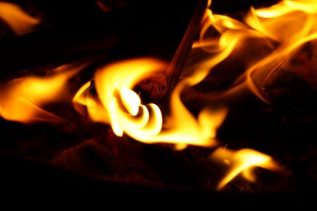 Hot burn flame photo