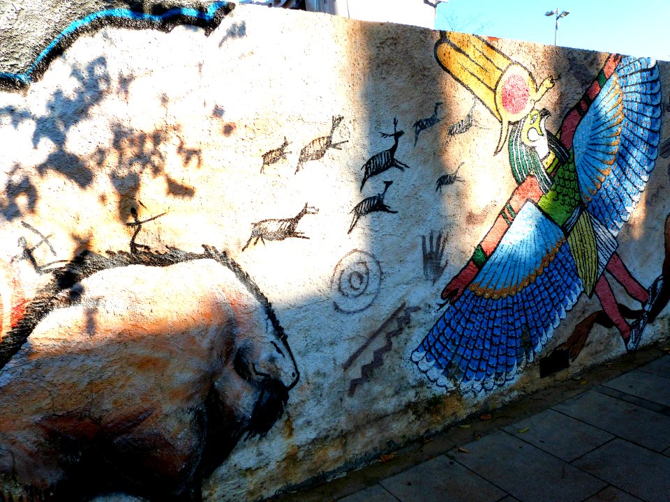 A decorated sidewalk