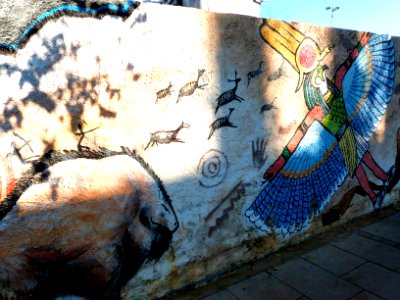 A decorated sidewalk