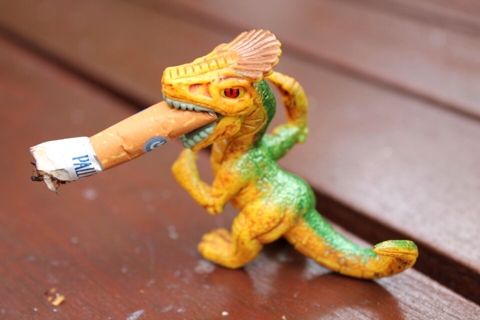 Plastic angry smoking