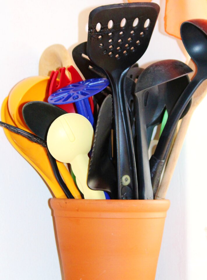 Spoon pancake salad servers
