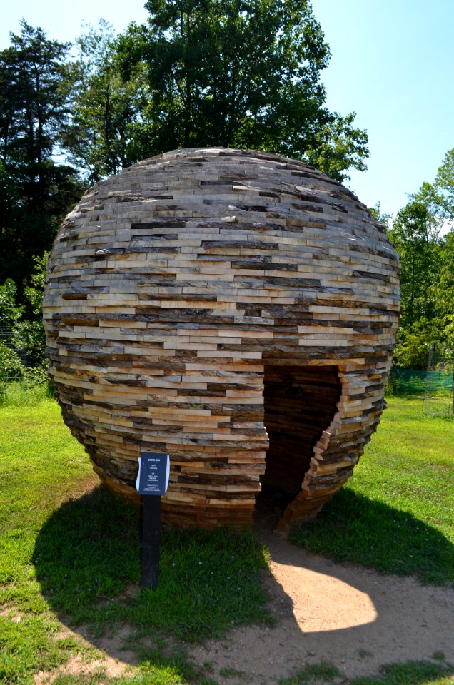 Called "Chapel Oak Vessel" and built by University of Maryland Art Professor Foon Sham.