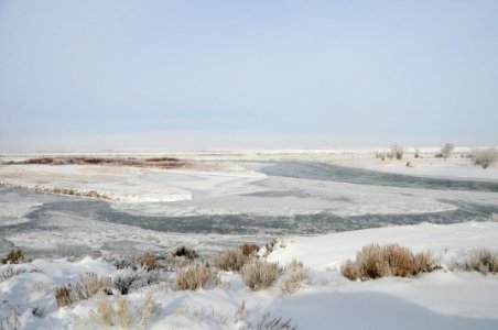 Icy Green River at Seedskadee National Wildlife Refuge photo