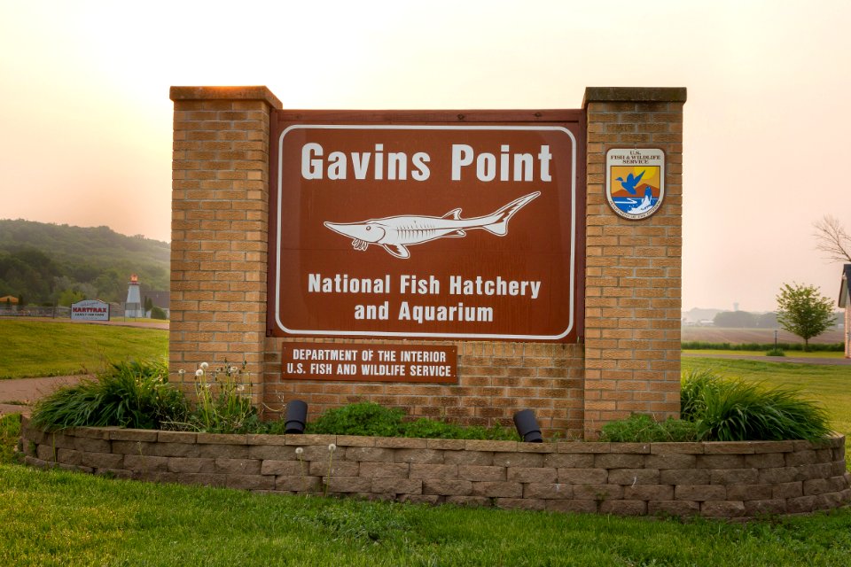 Gavins Point National Fish Hatchery sign