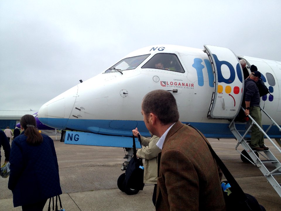 Flybe plane from Edinburgh to Kirkwall