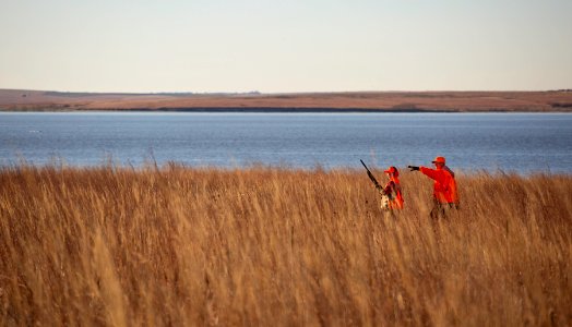Two hunters at Kirwin National Wildlife Refuge