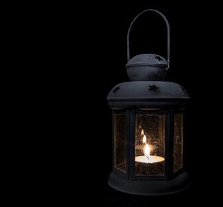 Lantern antique black light