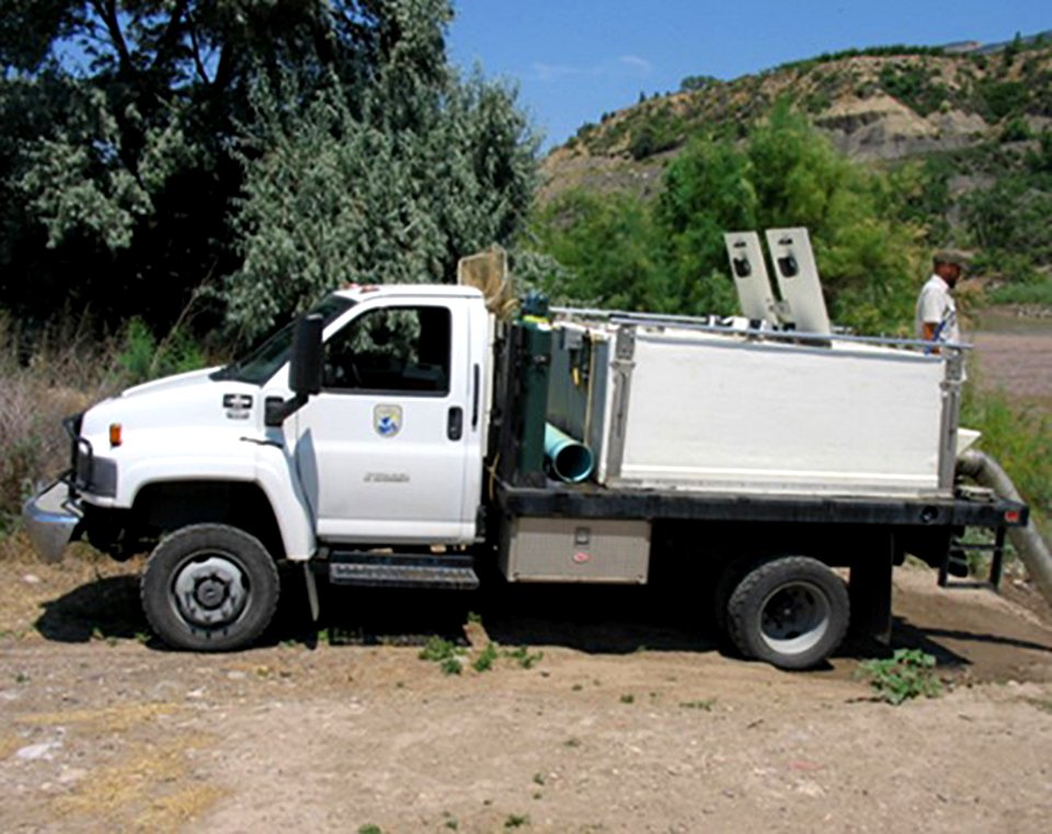 Stocking endangered fish into the Colorado River