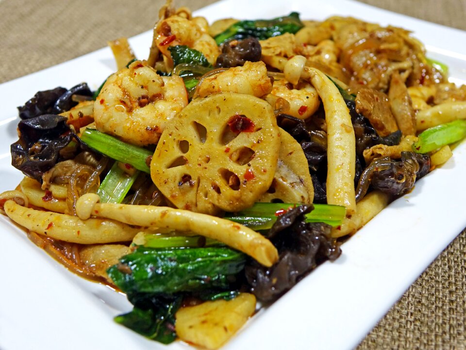 Mushroom food fried