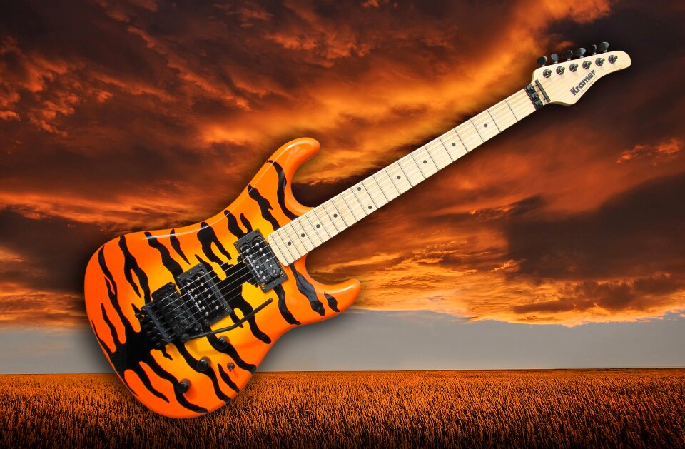 Electrically musical instrument rock music