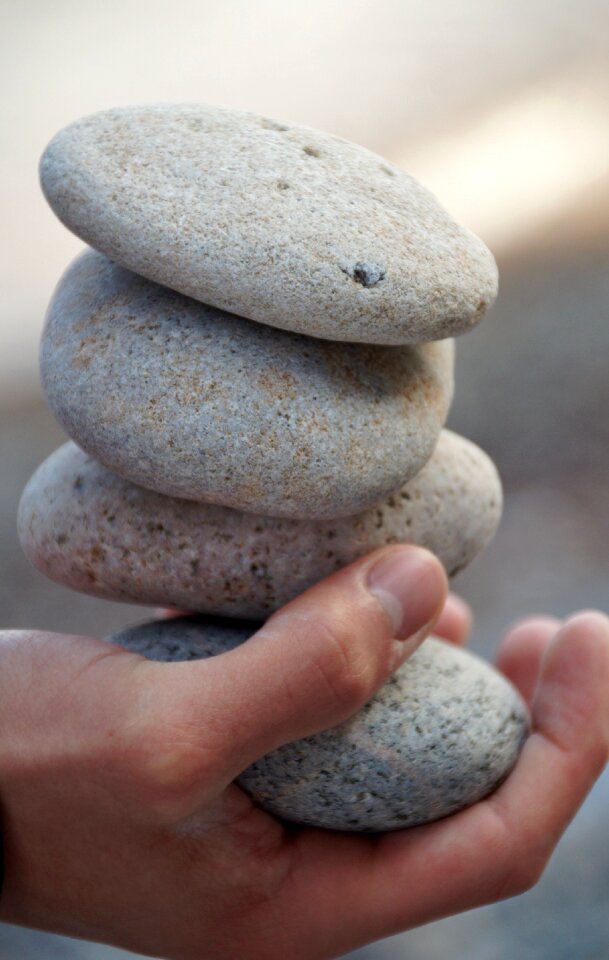 Feng shui pebbles chimney