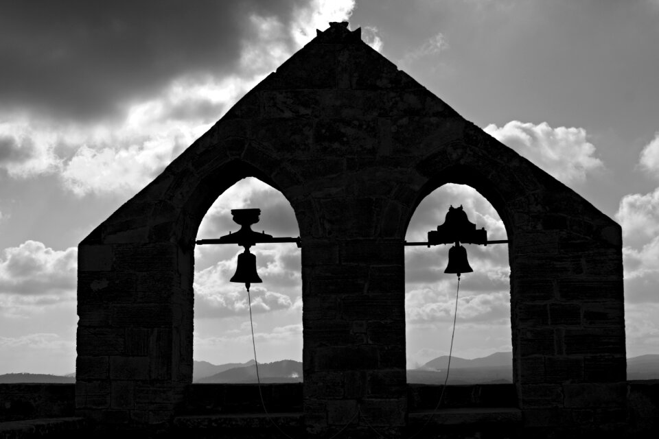 Backlight black and white clouds