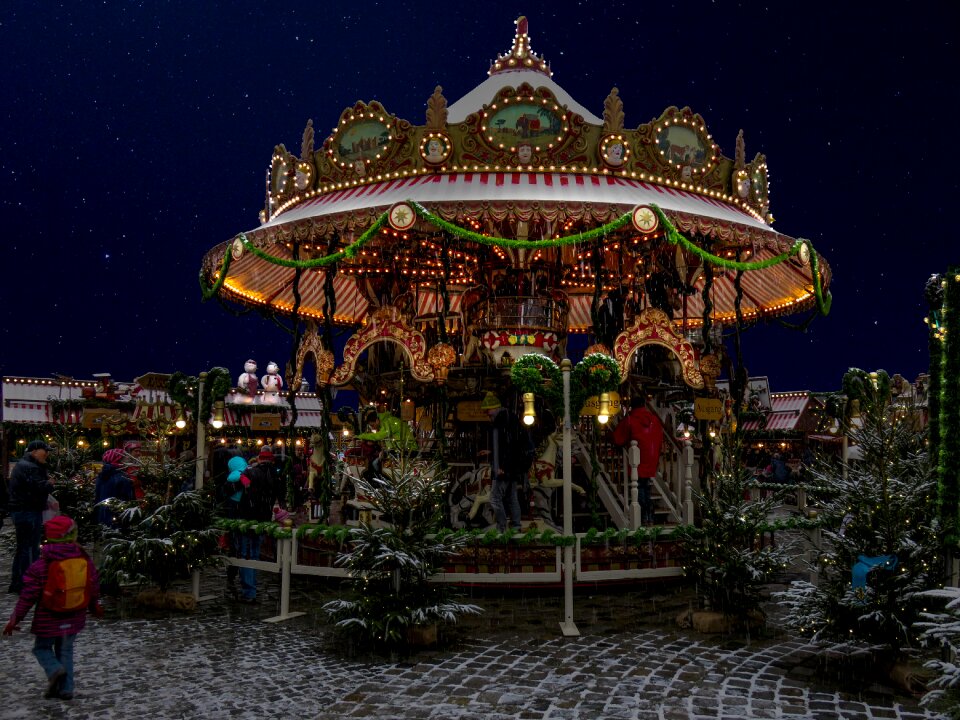Carousel christmas greeting greeting card