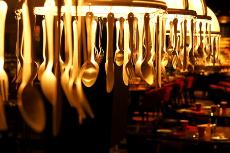 Hanging decorate restaurant