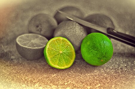 Green lemons food photo