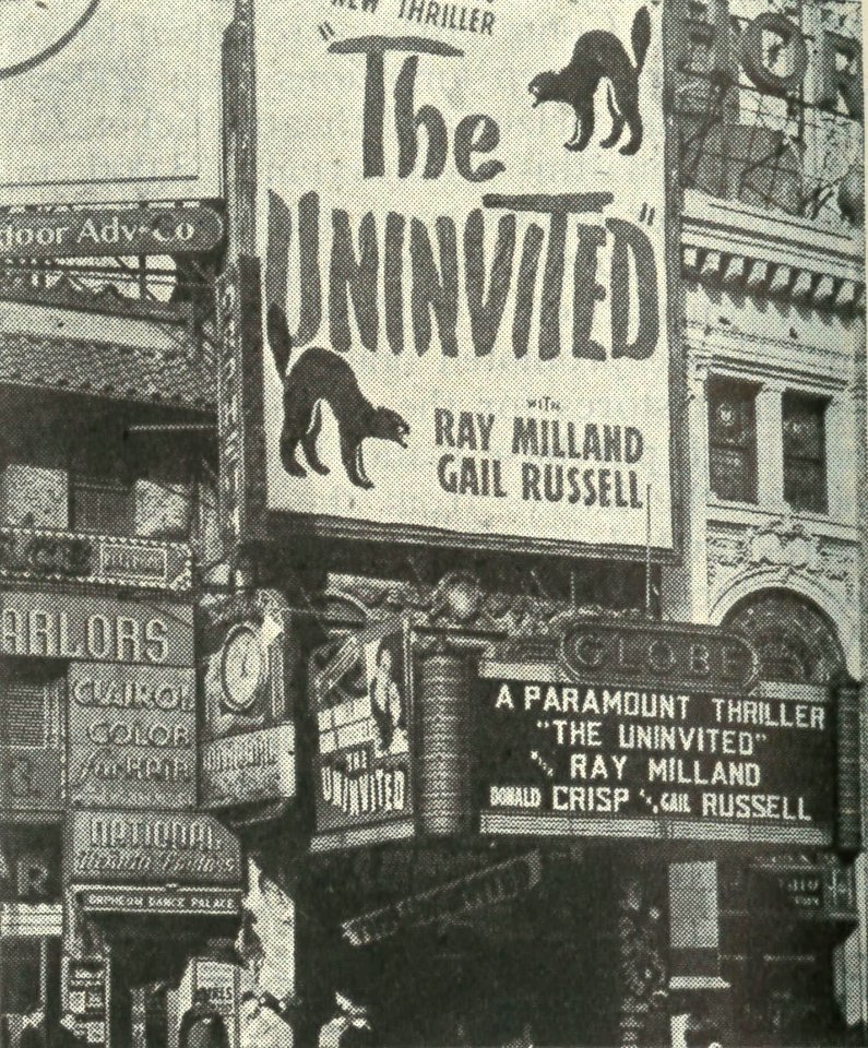 Monstrous Marquee - Uninvited, The - Globe - New York City, New York - 1944 - (Premiere theatre)