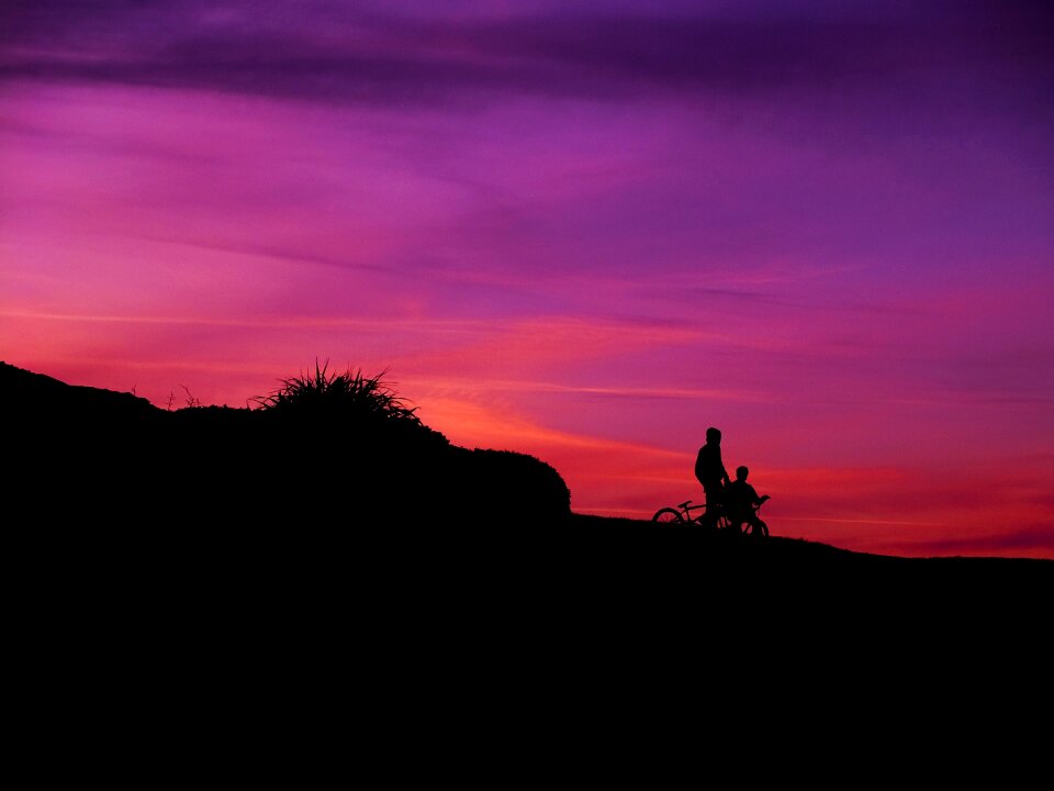 Sunset purple red
