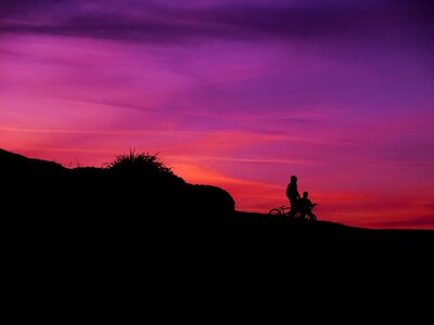 Sunset purple red
