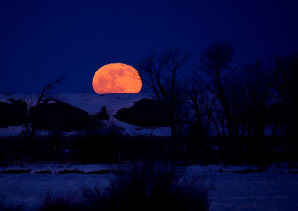 Moon rise at Seedskadee National Wildlife Refuge