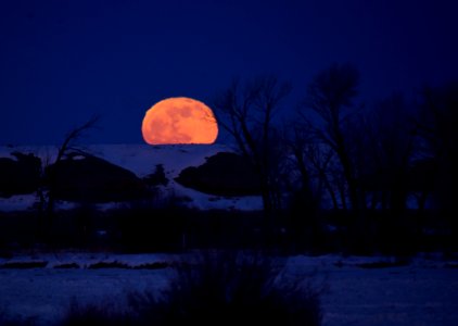 Moon rise at Seedskadee National Wildlife Refuge