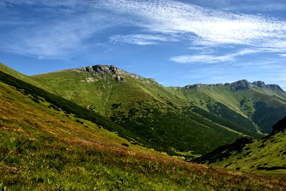 Top view mountains view