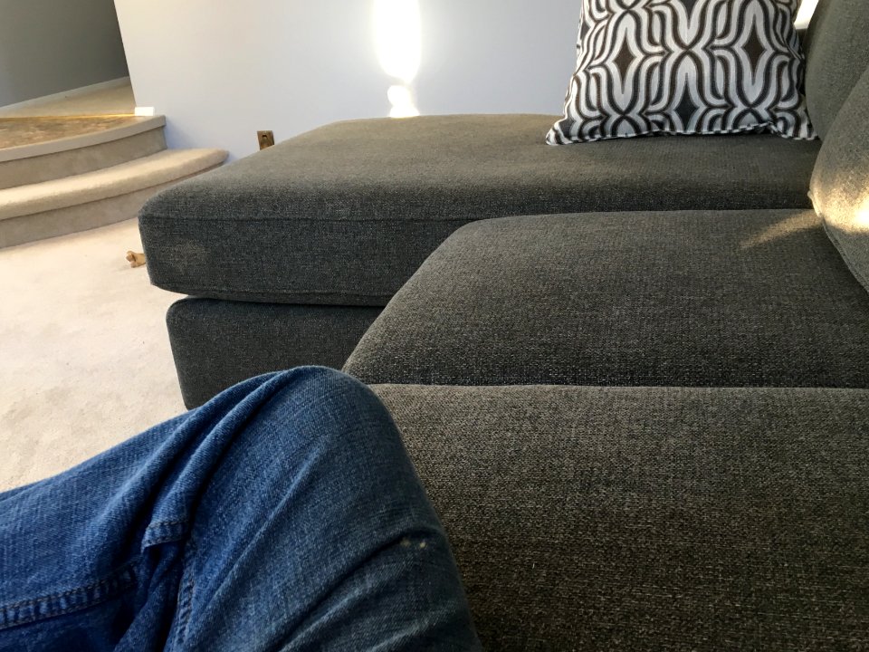 Test Driving the New Sofa